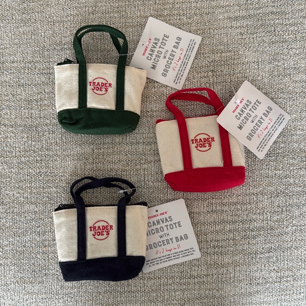NWT Trader Joe’s Micro Tote with Grocery Bag